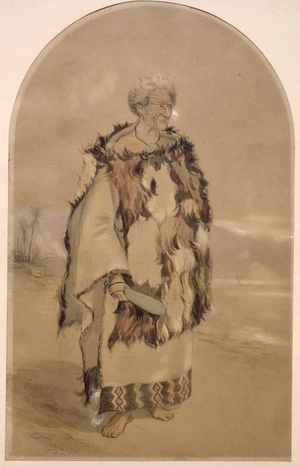 [Barraud, Charles Decimus] 1822-1897 :[Portrait of Te Rangihaeata] 1854