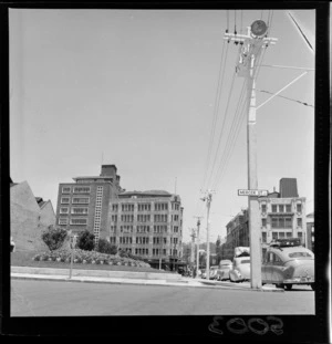 Newly painted lamposts, Mercer Street, Wellington