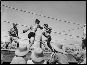 Featherweight boxing bout, Syria - Photograph taken by H Paton