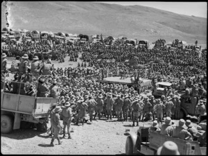 View of crowd around boxing ring, Syria - Photograph taken by H Paton