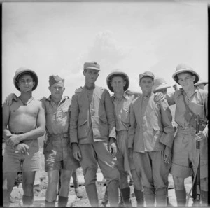 Group of New Zealand soldiers with Turkish sentries, World War II - Photograph taken by M D Elias