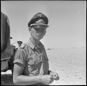 German Stuka pilot brought down near Minqar Qaim, Egypt - Photograph taken by W A Whitlock