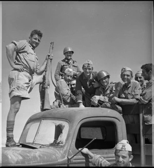 Prisoners captured by NZers in the Alamein area, Egypt - Photograph taken by H Paton