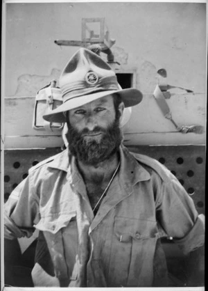 Sgt Dick Lewis after 2 or 3 months in the desert, World War II - Photograph taken by Trooper F W Jopling
