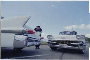 Ian Mitchell with 1958 Fleetwood Cadillac