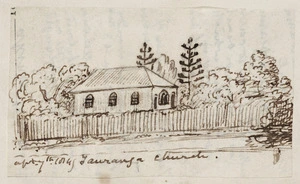 [Taylor, Richard], 1805-1873 :Tauranga Church, April 7 1849.