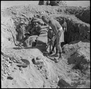Preparation for static warfare at the Alamein front, Egypt - Photograph taken by H Paton