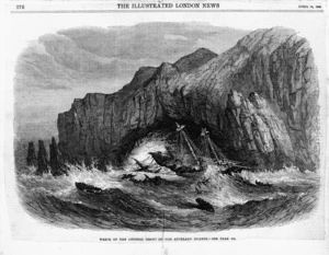 Illustrated London news :Wreck of the General Grant on the Auckland Islands. [1868].