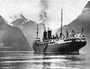 The ship Monowai, Milford Sound