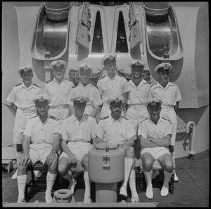 New Zealand officers on HMS Leander