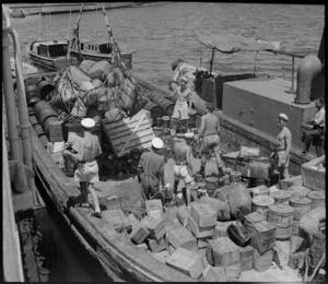 Supplies loaded for HMS Leander, Alexandria