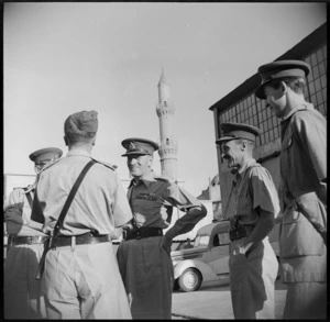 General Sir Claude Auchinleck with officers at LRDG inspection in Cairo
