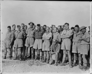Second Lieutenant Charles Hazlitt Upham, VC, with NZ troops, Egypt