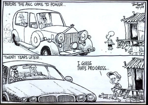 Before the ANC came to power... Twenty years later... "I guess that's progress." 25 April 2009