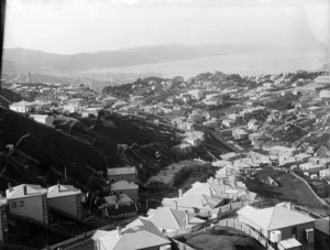 Part 1 of a 2 part panorama overlooking Brooklyn, Wellington