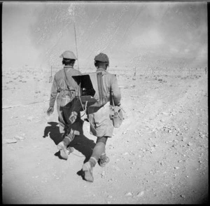 Signals maintaining communication with HQ during training exercises, Western Desert