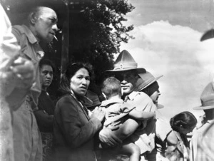 World War II Maori reinforcements leaving Rotorua