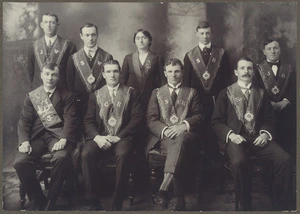 Group photograph of Officers Court Lord Clyde, A.O.F.