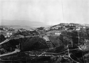 View of Kelburn, Wellington, looking towards the Karori tunnel