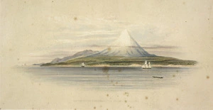 [Heaphy, Charles] 1820-1881 :View of Mount Egmont and the Sugar Loaf Islands. [London, Smith, Elder 1845]