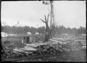 Timber stack, Rata, Rangitikei district