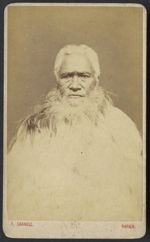 Creator unknown :Photograph of Wi Pukenui taken by Samuel Carnell