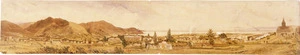 [Gibbs, Dudridge] :[Nelson, looking across the town, Haven and Boulder Bank toward Tasman Bay. ca. 1863]