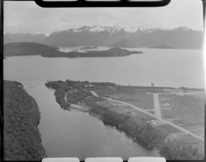 Manapouri, Fiordland, including Lake Manapouri and the Southern Alps in the background