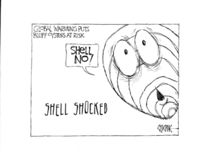 Shell shocked! Global warming puts Bluff oysters at risk... "Shell no!" 16 May 2009