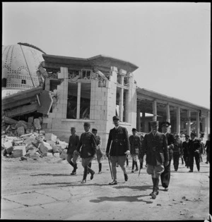 Senior French officers inspect the town of Tunis, World War II - Photograph taken by M D Elias