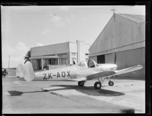 Ercoupe aircraft, ZK-AQX, Auckland airport, Mangere