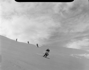 People skiing at Coronet Peak, Queenstown