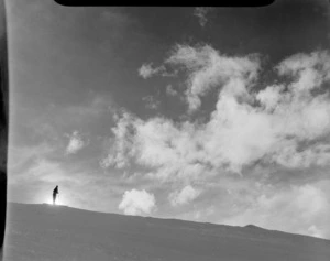 Unidentified person skiing at Coronet Peak, Queenstown