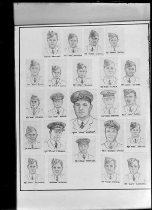 Montage photograph of flying Instructors, Training School, Hobsonville RNZAF base