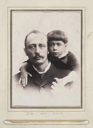Portrait of Lawrence Marshall Grace (1854-1934) and child - Photograph taken by William Henry Macey