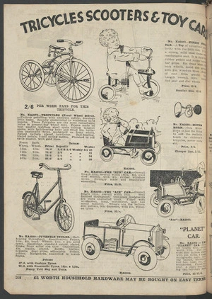 Farmers Trading Company Ltd :Tricycles, scooters & toy cars [1932].