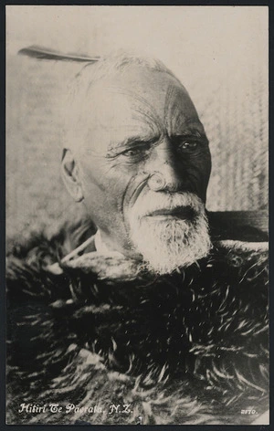 Portrait of Hitiri Te Paerata, 1828-1909