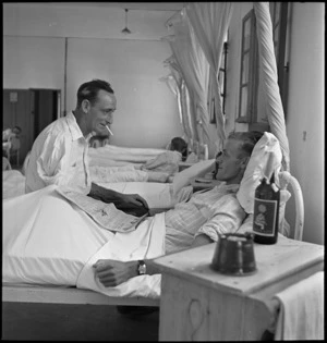 Two patients at 3 NZ General Hospital, Beirut, Lebanon - Photograph taken by M D Elias
