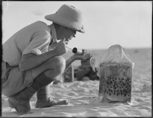 Fly trap improvised to combat fly menace at the El Alamein front, World War II - Photograph taken by H Paton