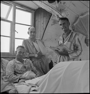 Casualties from Alamein at 2 NZ General Hospital, Egypt - Photograph taken by M D Elias