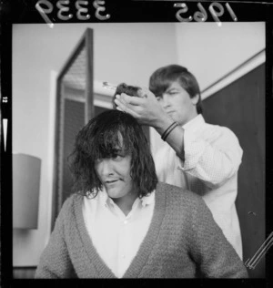 P.J. Proby and hairdresser