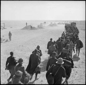 Italian troops surrendering in Egypt, World War II - Photograph taken by H Paton