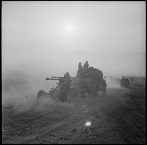 NZ convoy on outskirts of Mersa Matruh, Egypt - Photograph taken by H Paton