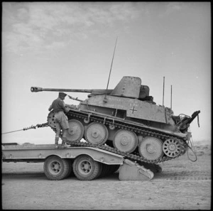 Abandoned German mobile anti tank gun, Egypt - Photograph taken by H Paton