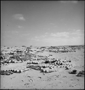 Bombs on the airfield at El Daba - Photograph taken by M D Elias