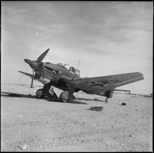 An abandoned Stuka after Axis retreat, Egypt - Photograph taken by M D Elias