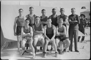Members of NZ Units boxing team who fought successfully at Tura, Egypt - Photograph taken by W Timmins