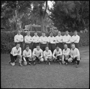 HQ Maadi Camp Rugby Team at Maadi, Egypt, World War II - Photograph taken by H Paton