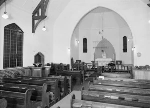 Interior of Catholic Apostolic Church, Webb Street, Wellington