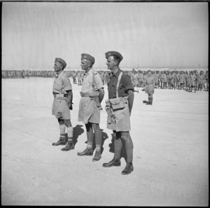 Presentation of awards to members of a NZ brigade in the Western Desert
